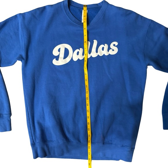 Tultex Dallas Crewneck Sweatshirt Script Vintage 90s Style Texas Mens S - Picture 4 of 5